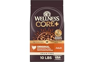 Wellness CORE RawRev Natural Grain Free Dry Dog Food, Original Turkey & Chicken with Freeze Dried Turkey, 10-Pound Bag