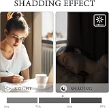 PONY DANCE Blackout Mocha Curtains 2 Panels 90x90 In Grid Eyelet view 5