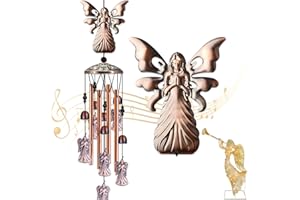 JUNQIU US JUNQIU Angel Wind Chimes, Angel Gifts for Women Mom, Angel Decor for Outdoor Room Garden Yard Patio, Religious Wind Chimes