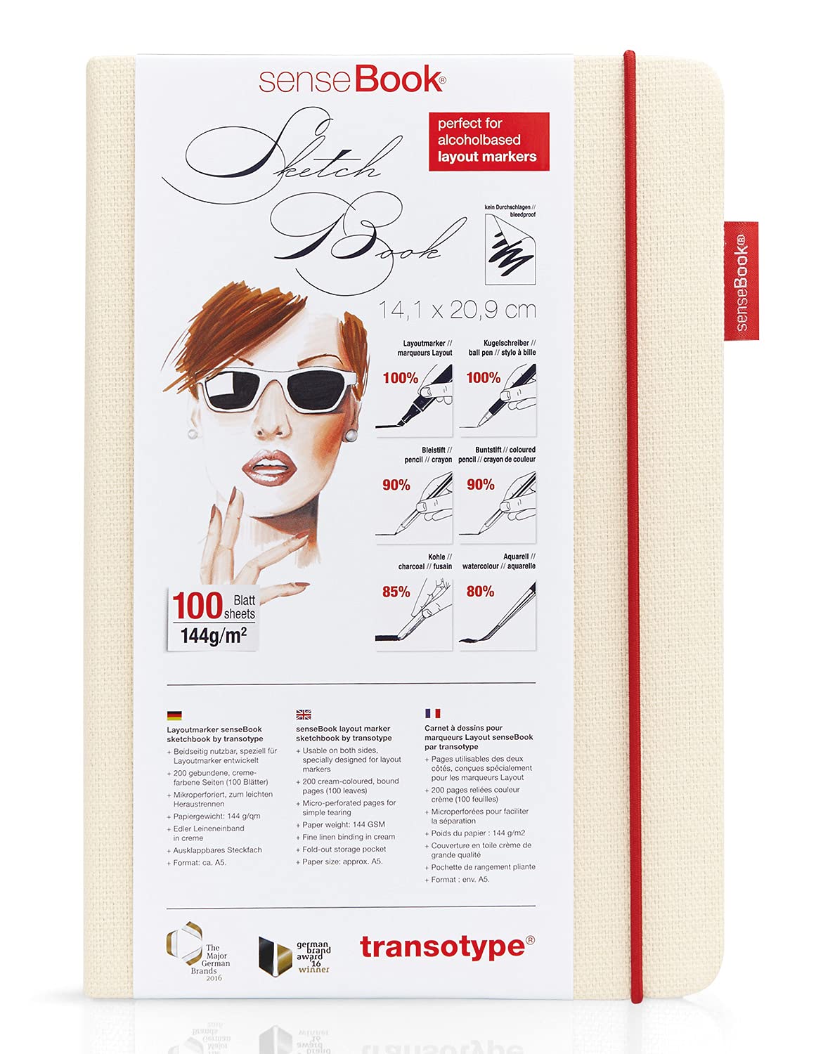 Transotype 75062500 SenseBook Layout Marker Sketchbook A5 144 g/m²