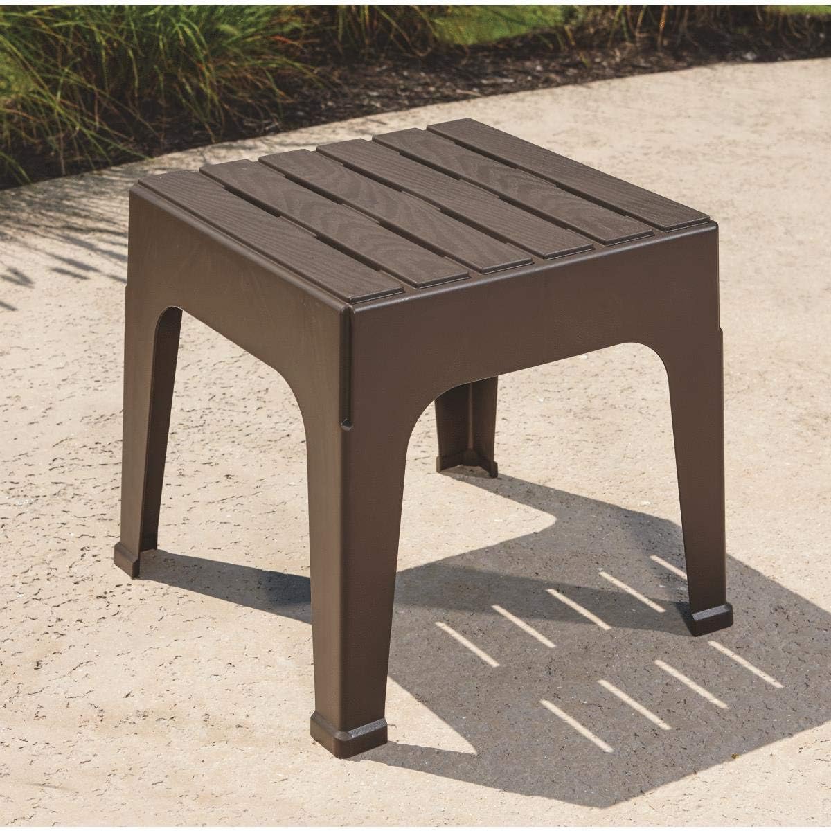 ADAMS MFG PATIO FURN 8090-60-3731 Big Easy Brown Stack Table : Garden & Outdoor