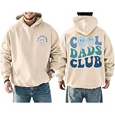 BeWithYou Dad Hoodie Cool Dads Club Hoodies for Men Funny Daddy Letter Graphic Sweatshirt Father's Gift Papa Fleeced Pullover
