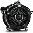 For harley davidson Sportster Air Cleaner filter street road glide M8 softail dyna 103 107 air intake Road King touring (OPS Black - Gray -Black spike, Model D : Softail 18up, Touring M8 17up)