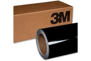 3M 2080 G12 Gloss Black 5ft x 3ft (15 Sq/ft) Car Wrap Vinyl Film
