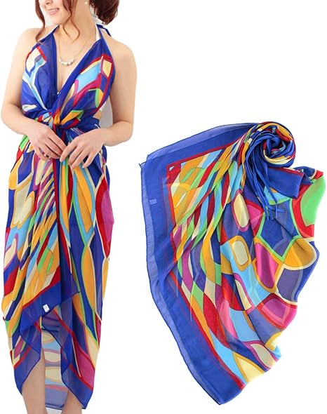 Amazon ストール専門店lala Boutique 口06 B Type口 Uv スカーフ レディース 大判 シルク 巻き方 首 コーデ スカーフベルト 正方形 ドット 60 90 Uvカット ヘアバンド 体型カバー パレオ ララブティック 水着 オーバーウェア 通販