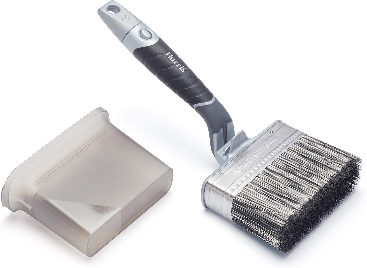Harris Ultimate Masonry Swan Neck Paint Brush, 120mm, Grey, 120mm Masonry Swanneck Paint Brush