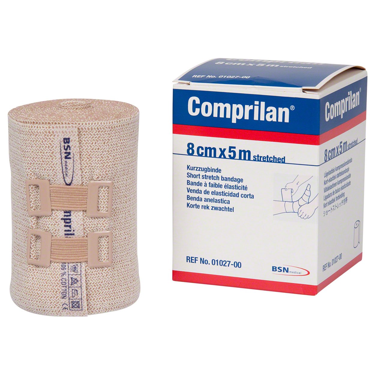 Comprilan Short-Stretch Bandage, 8 cm x 5 m Pack of 1