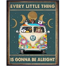 Amazon.com: Flower Child Hippie Wall Art - Cute Positive Saying ...