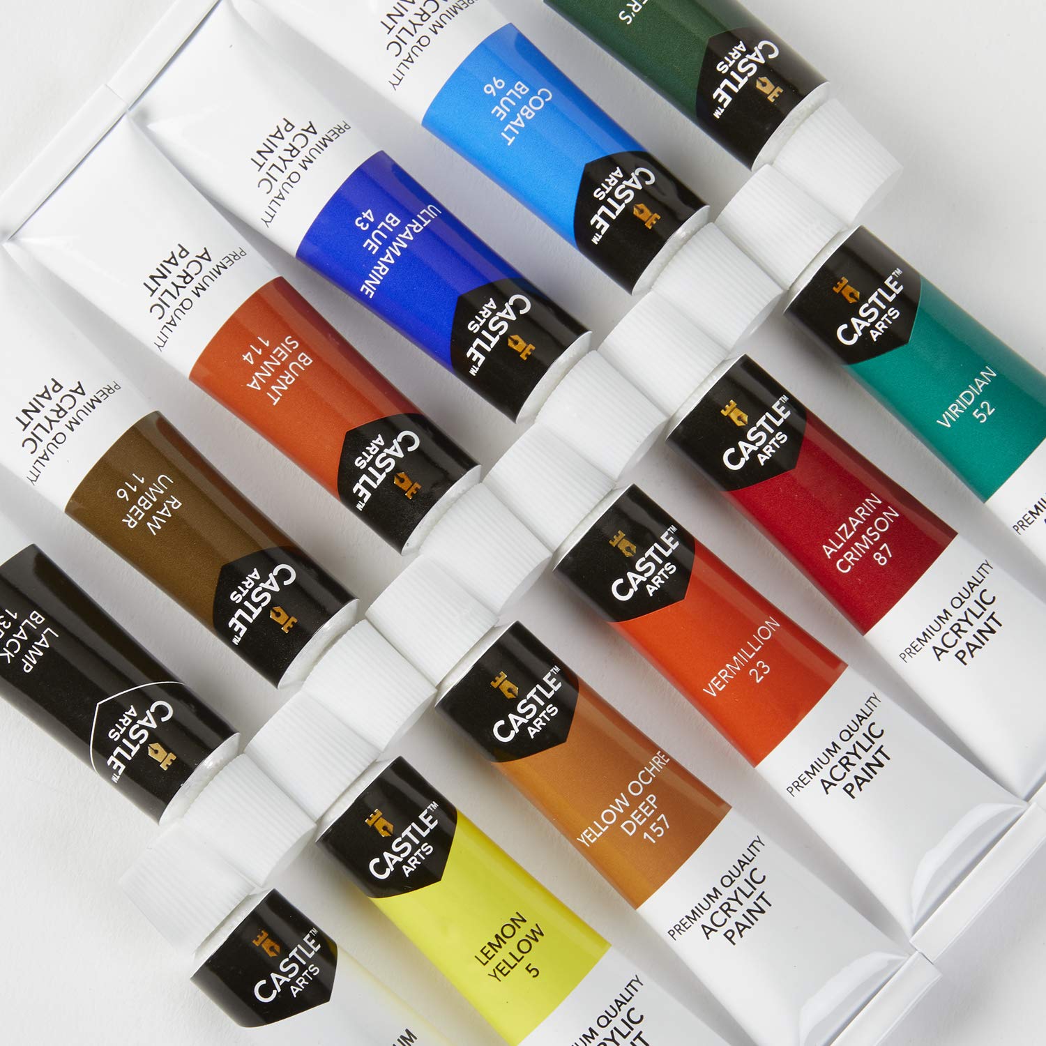 Castle Art Supplies Acrylic Paint Set 12 Colors for Beginners, Students