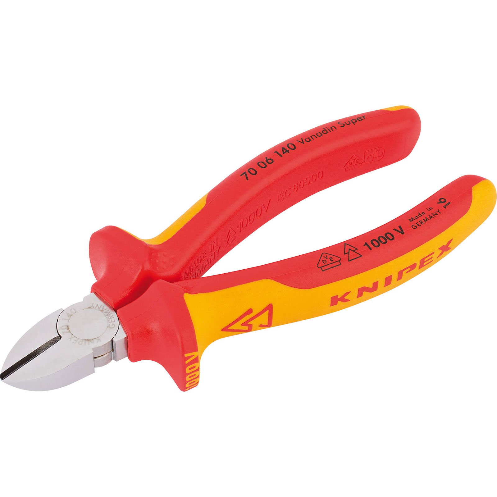Knipex 81254 140mm Fully Insulated Diagonal Side Cutter