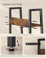 VASAGLE 5 Tier Shelf Ladder Bookcase Storage Stand Industrial Rustic Brown view 5