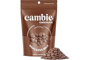 CAMBIE Merckens Milk Melting Chocolate - 1 Pound of Premium Quality Milk Candy Melts to make Dubai Chocolate Bar, Cake Pops, Cocoa Bombs, & Homemade Desserts