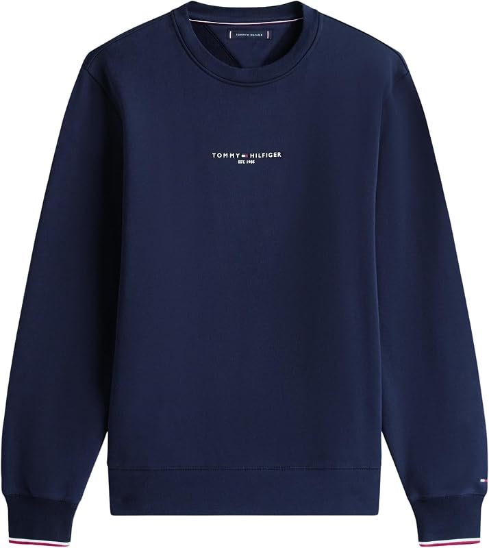 Sweat Homme Logo Crewneck Col à Ras-du-Cou, Bleu (Desert Sky), 3XL — photo 4 sur 4