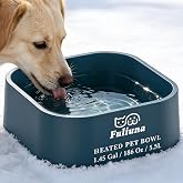 Bestsci Extra Large Heated Water Bowl - 5.5L Outdoor Heated Dog Bowl with Anti-Chew Cord, Heated Pet Bowl Provides Drinkable Water in Winter for Dog Cat Chicken Bird Rabbit. BPA-Free. 186 oz/1.45 Gal.