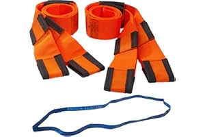 Forearm Forklift 2-Person Lifting and Moving Straps; Lift and Carry Furniture, Appliances, Mattresses or Items up to 800 lbs Like a Pro, Includes Movers Rubber Band, Orange