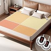 GOTCOZY Multi-Zone Heated Mattress Pad King Size - Electric Mattress Pad Fit up to 15" with 10 Heat Setting & 12 Hour Auto Off, Independent Body & Feet Heating, Machine Washable(Bleach)