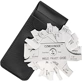 CZMOONSEE Stainless Steel MG-11 7 Piece Fillet Weld Gauge Inch&amp;Metric Convex Type Welding Inspection Gauge