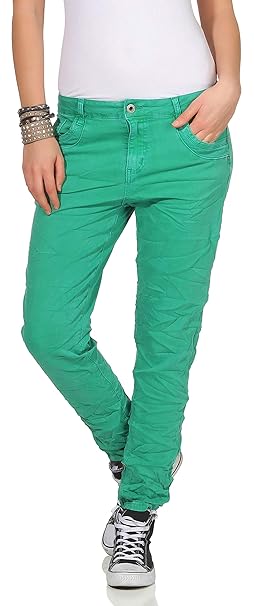 KAROSTAR trendy Damenjeans im Boyfriends Style/Chino in aktuellen Farben/Hüfthose Stretch 19