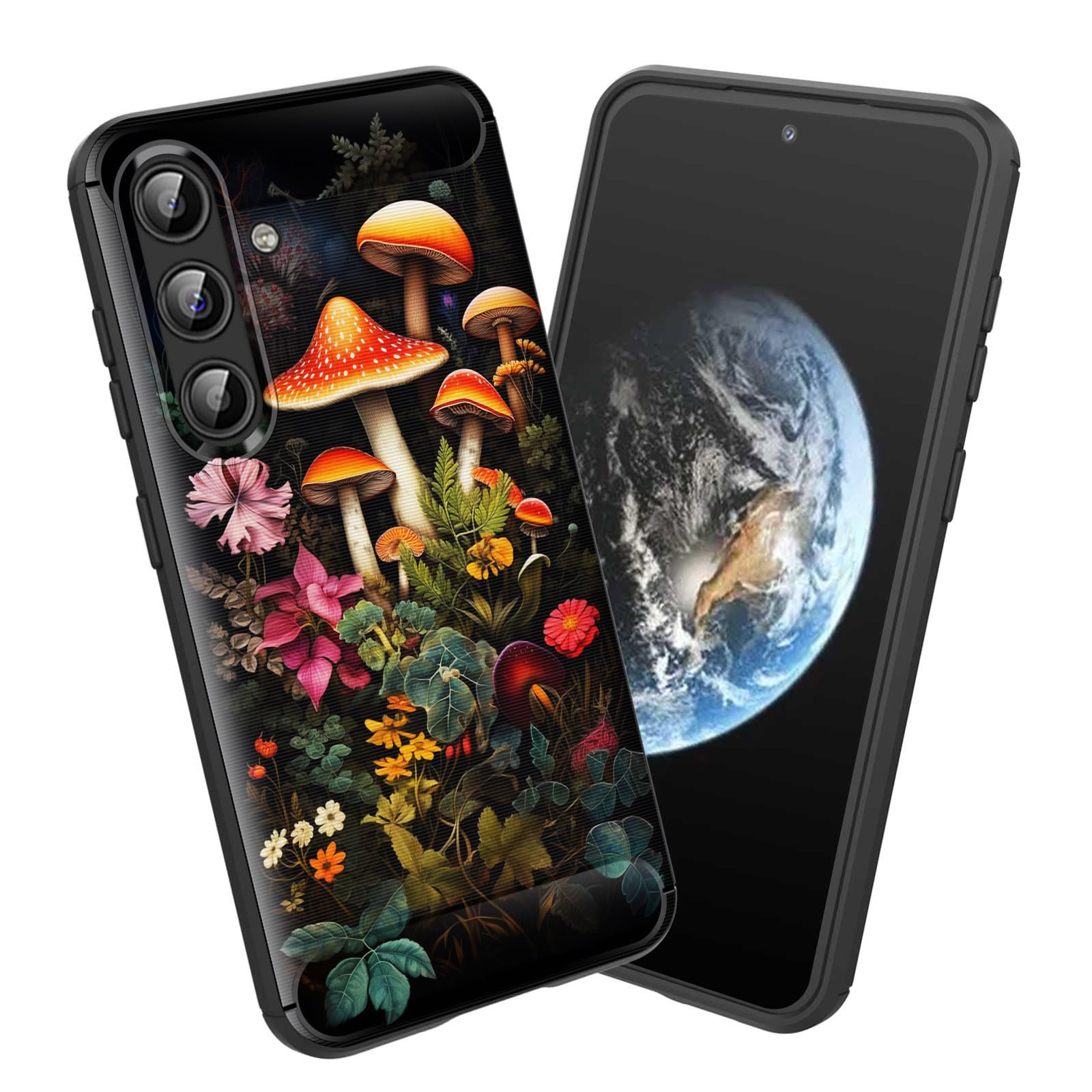 smauncucn for Galaxy S25 Case,Soft TPU Slim Fashion Anti-Fingerprint Non-Slip Protective Phone Case Cover for Samsung Galaxy S25 5G (6.2") 2025,Mushroom Forest
