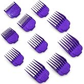 Magnetic Clipper Guards Guide Comb Set for Andis Master (1/16-1 Inch) 10pcs | (Purple), Rare Earth Magnet &amp; First Class PC, 10 Magnetic Guide Combs Compatible with Andis Master Hair Clippers