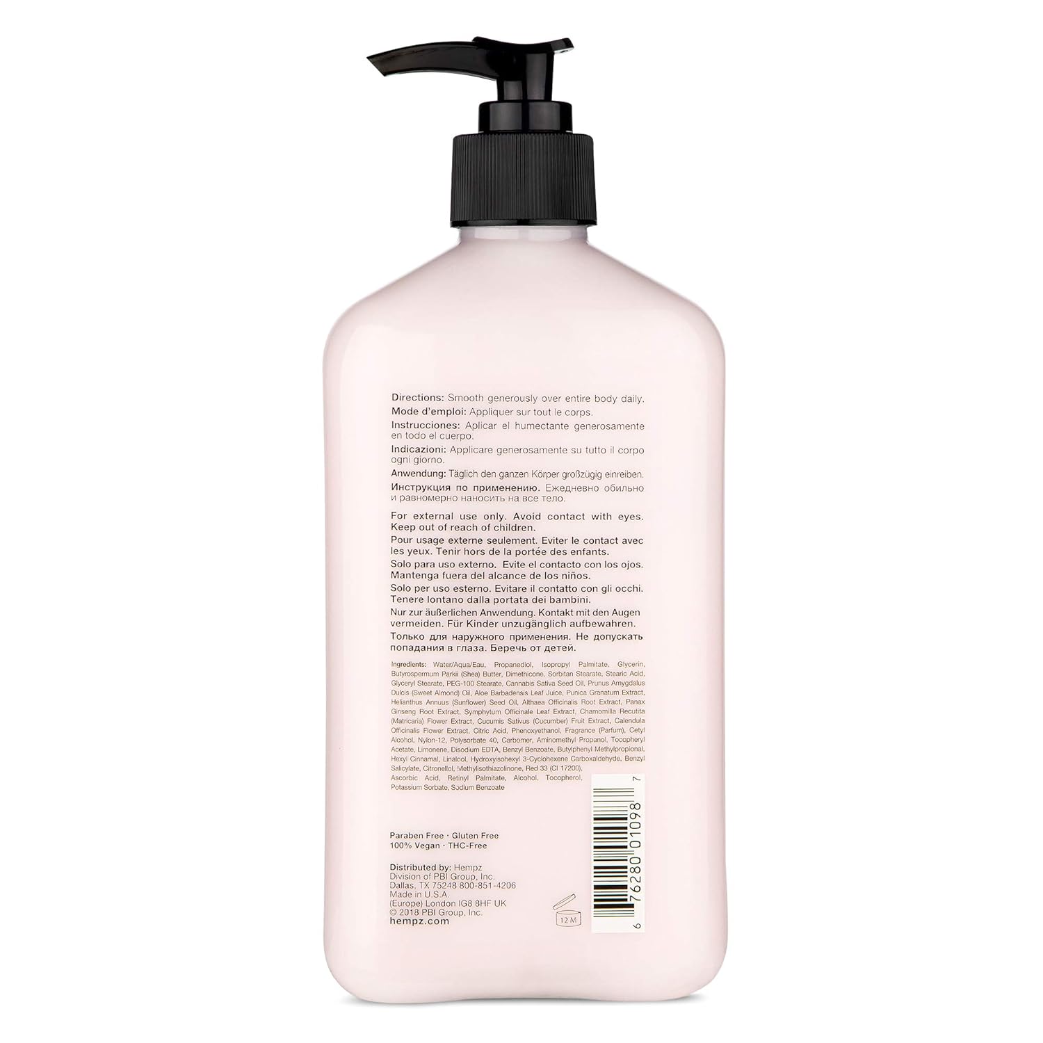 Hempz Pomegranate Herbal Body Moisturizer 17 oz. - Paraben-Free Lotion and Moisturizing Cream for All Skin Types, Anti-Aging Hemp Skin Care Products for Women and Men - Hydrating Gluten-Free Lotions : Body Lotions : Beauty