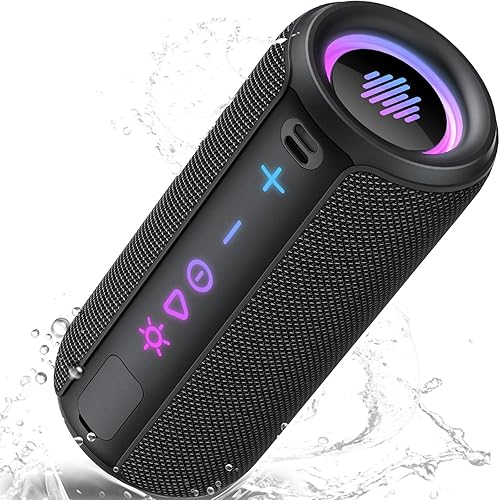 TIMU Bluetooth Speaker Portable Wireless Bluetooth Speakers with HD Stereo Sound, Bluetooth 5.4 TWS Pairing 30H Battery Life with Led Light for Outdoor/Party/Sport/Travel/Gifts.