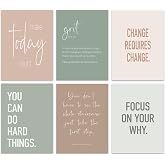 Inspirational Motivational Office Decor Posters Prints Unframed Set of 6, Minimalist Pastel Wall Art Print Decor, Positive Affirmations Team Teamwork Difference Maker Wall Picture, 8