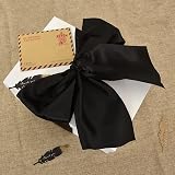 YAAVAAW 22m x 50mm Black Satin Ribbon Thick Gift Wrapping Wedding Decor view 3