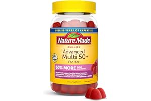 Nature Made Advanced Multivitamin Gummies 50 + for Her, Womens Multivitamins Gummies with Magnesium Citrate, Vitamin D3, Zinc, Calcium and All 8 B Vitamins, 84 Count, 28 Day Supply