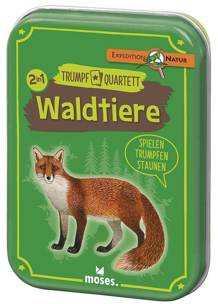 Moses 9672 Expedition Natur: Forest Animals Quartett Card Game
