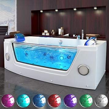 Whirlpool Badewanne Wanne Pool 2 Personen Heizung Luxus Led Amazon De Baumarkt