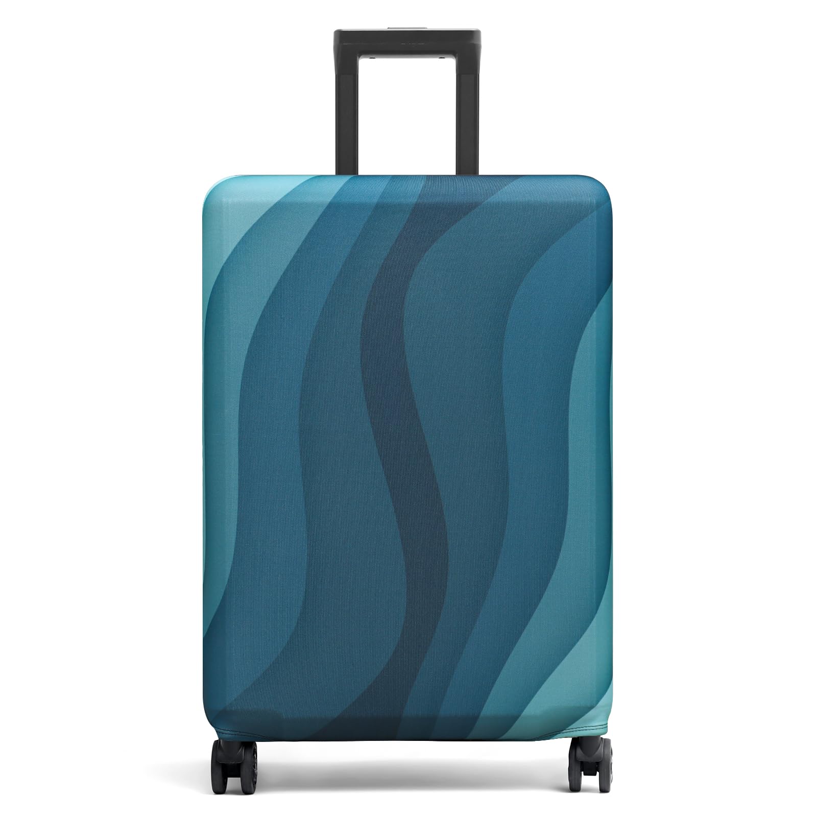 Youth Union Suitcase Cover 18-32 Inch Bamboo Charcoal Fiber Luggage Cover Polyester Clear Travel Luggage Trolley Case Cover Protector, Green Ripple, M, Travel — image 1