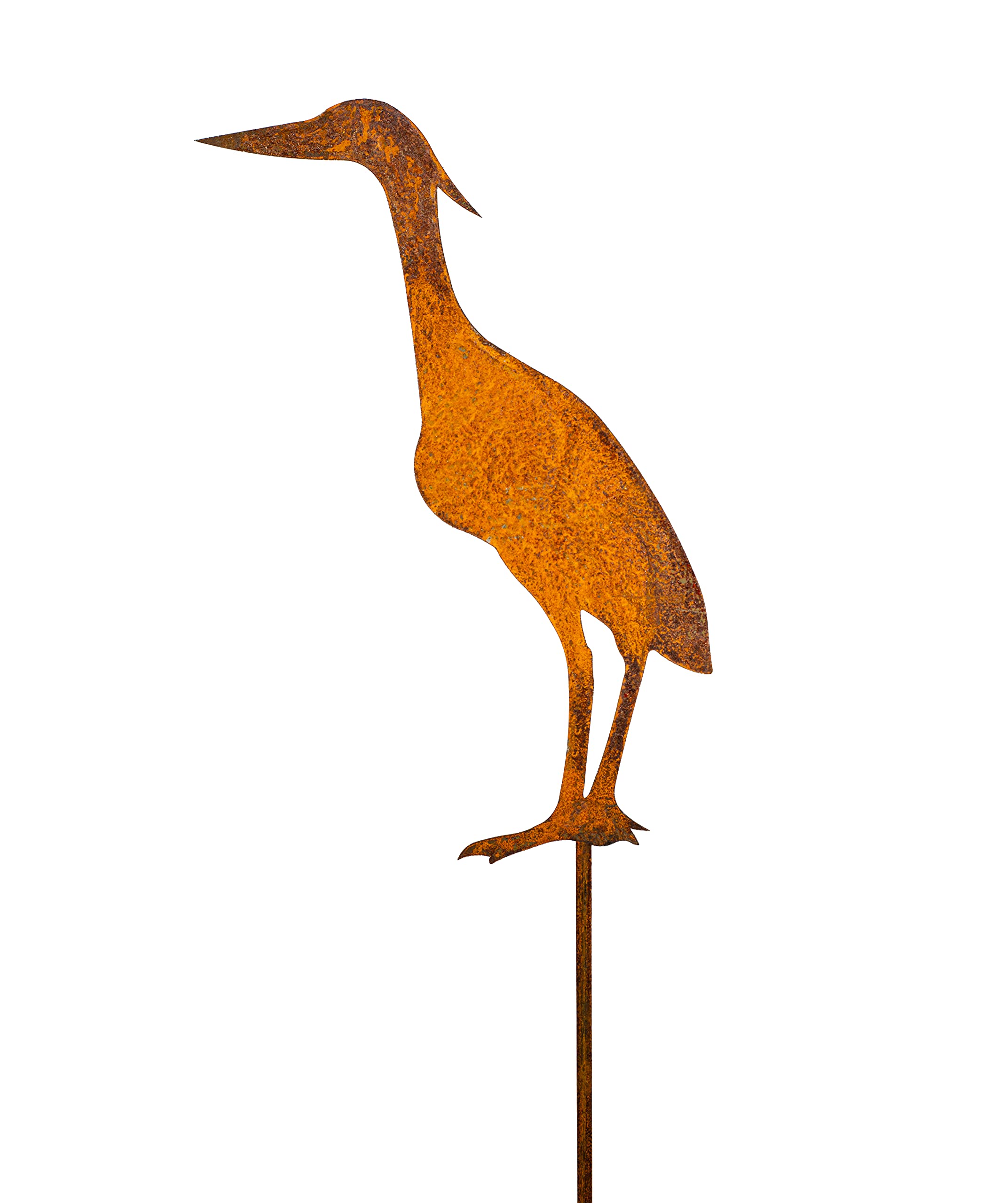 Blümelhuber - Patina garden decoration, heron lawn stake - garden stake rust heron suitable as a garden, patio and pond decoration - height 100 cm
