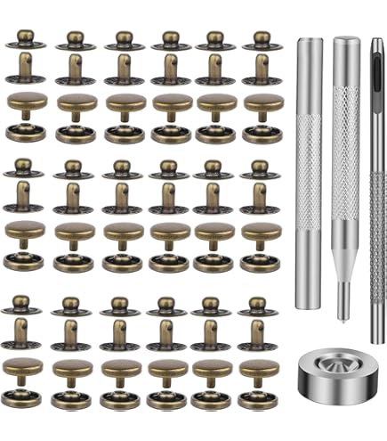 8mm Double Cap Rivets Mold & Installation Tool - Metal Dies For Snap Fasteners