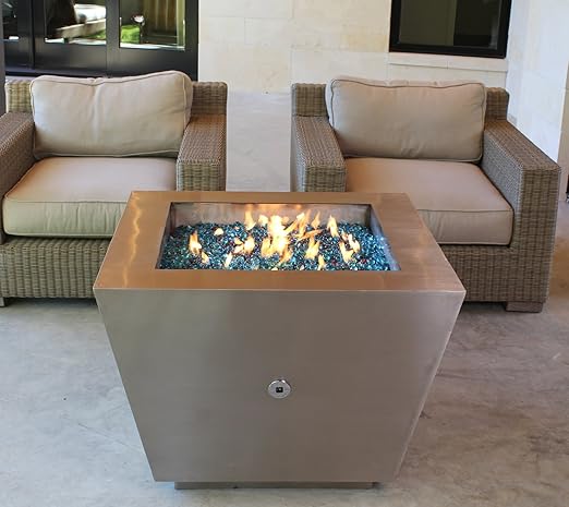 Amazon Com Stainless Steel 33 Pyramid Fire Pit Hidden Propane