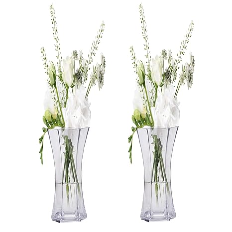 Buy Aakriti Transparent Glass Flower Vase Hexagonal Shaped Vase