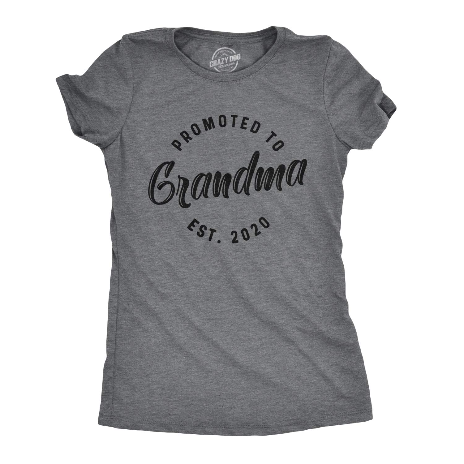  Promoted To Grandma Est 2020 T Shirt Best Gift Funny Novelty Graphic Tee
