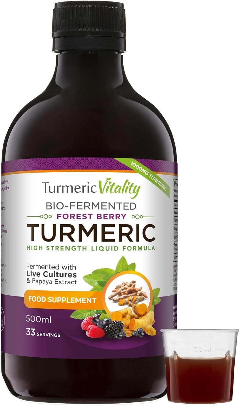 Turmeric Vitality Turmeric Curcumin with Probiotics & Enzymes 1000mg 15ml