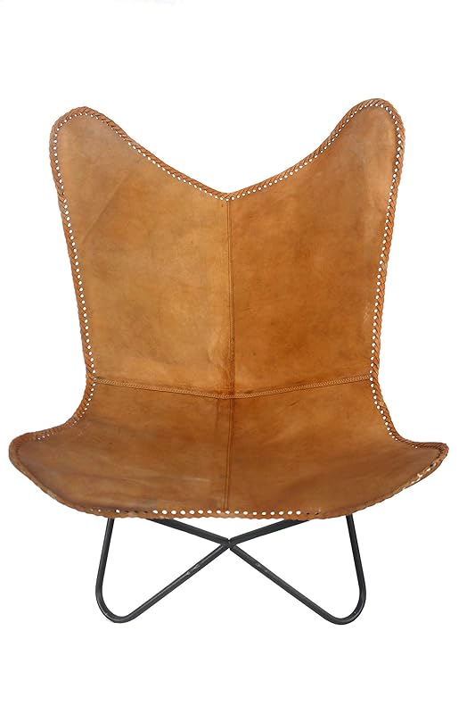 Classic Genuine Leather Arm Chair Cover Star Butterfly