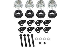 Foruly Arm Alignment Cams, Dirt King Alignment Cams with Flange & Lock Nuts for 99-18 Chevy Silverado Sierra Silverado 1500 2500 3500 HD