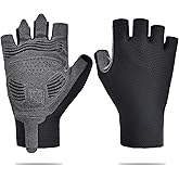 DUFFOBAN Cycling Gloves Half Finger - Breathable & Lightweight Bike Gloves for Men & Women, Anti-Slip for Mountain Biking, Running, Gym, Outdoor Sports, Black