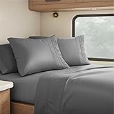 Clara Clark RV Queen Sheets, 6 Piece RV Sheets Set - Hotel Luxury Sheets for RV Bunks, Super Soft Bedding Set, Short Queen,Ch