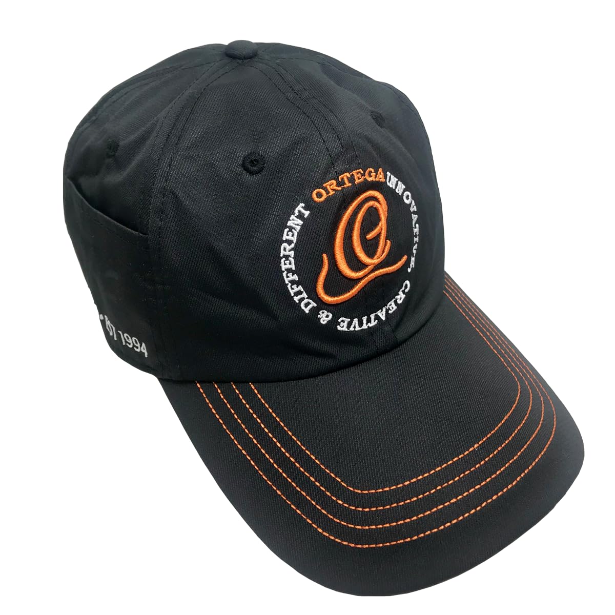 Ortega Guitars Baseball Cap - Guitarist Gift - Black Embrodered - Musical Instrument Accessories (OCAP-BK)