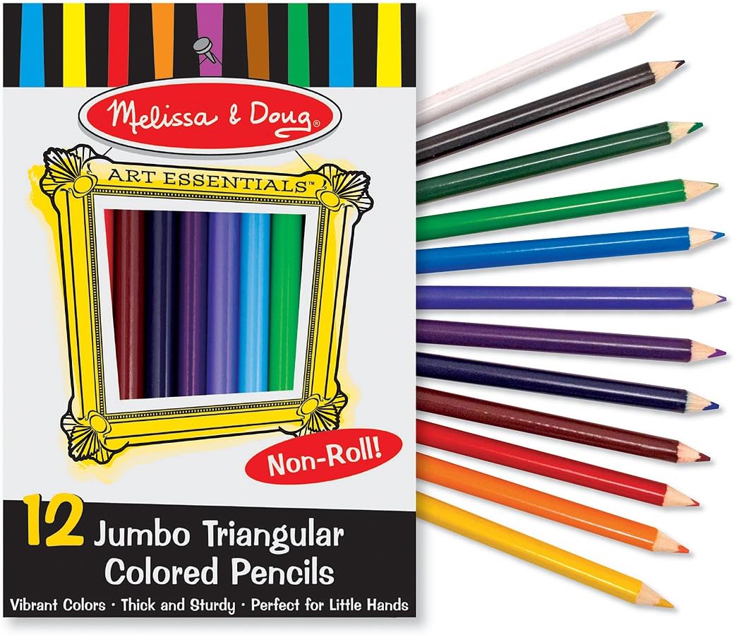 Melissa & Doug Trianglr Color Pncils (12), 12 CT