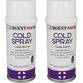 Urgent First Aid Cold Spray Topical Coolant, 4 oz, 2-Pack, First Aid Supply | Fast topical coolant spray helps cool minor burns and reduce swelling; 2-pack of 4 oz cans for first aid kits &amp; home use.