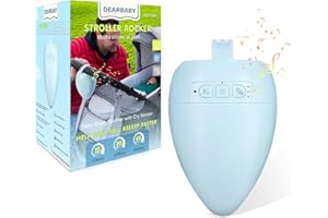 DEARBABY Baby Stroller Rocker Rechargeable, 11 Soothing Sounds Sleep Soother with Cry Activated Sensor, Adjustable Speed with 15,30,45 Minute Timer- Fits All Pushchairs & Prams Create a Baby Bouncer