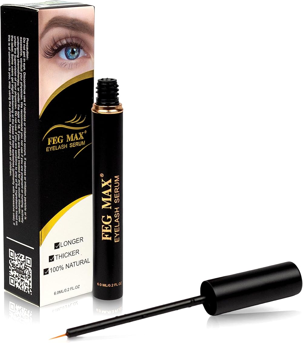 FEG Max Eyelash Serum for Lash Brow Growth Longer Darker Lashes 6mL