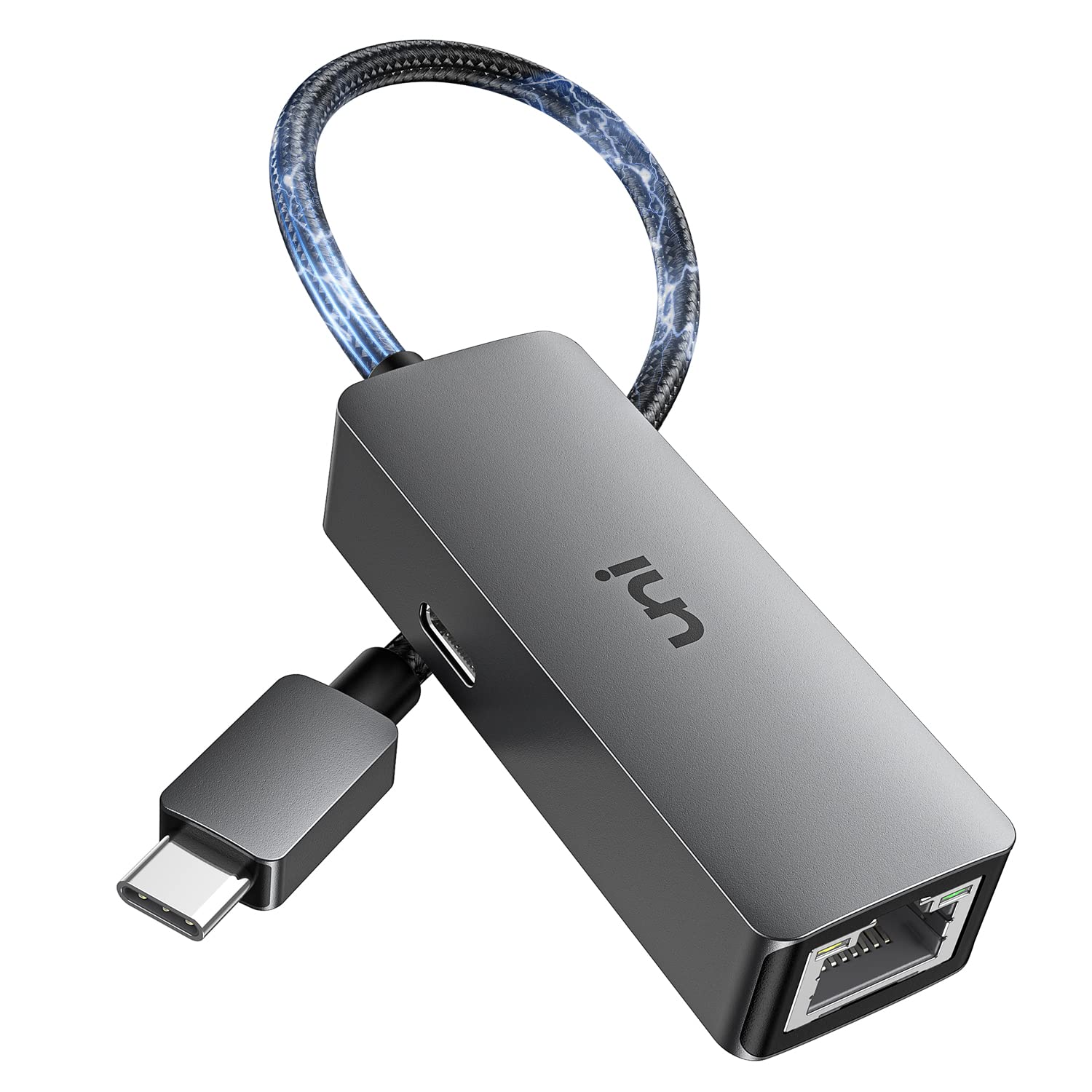 Uni Usb C To Ethernet Adapter With 100W Charging Port - 1Gbps Ethernet To Usb C - Gigabit Rj45 Lan Network Adapter For Laptop, Macbook Pro/Air, Dell Xps - View 9