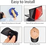Vibbang 10 Pack Adhesive Hat Holder for Wall Mount No Drilling Hat Rack view 2