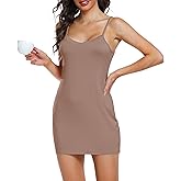 Sopesil Women's Full Slips Mini Under Dress Adjustable Spaghetti Strap Cami Dress Basic Slip Nightgown